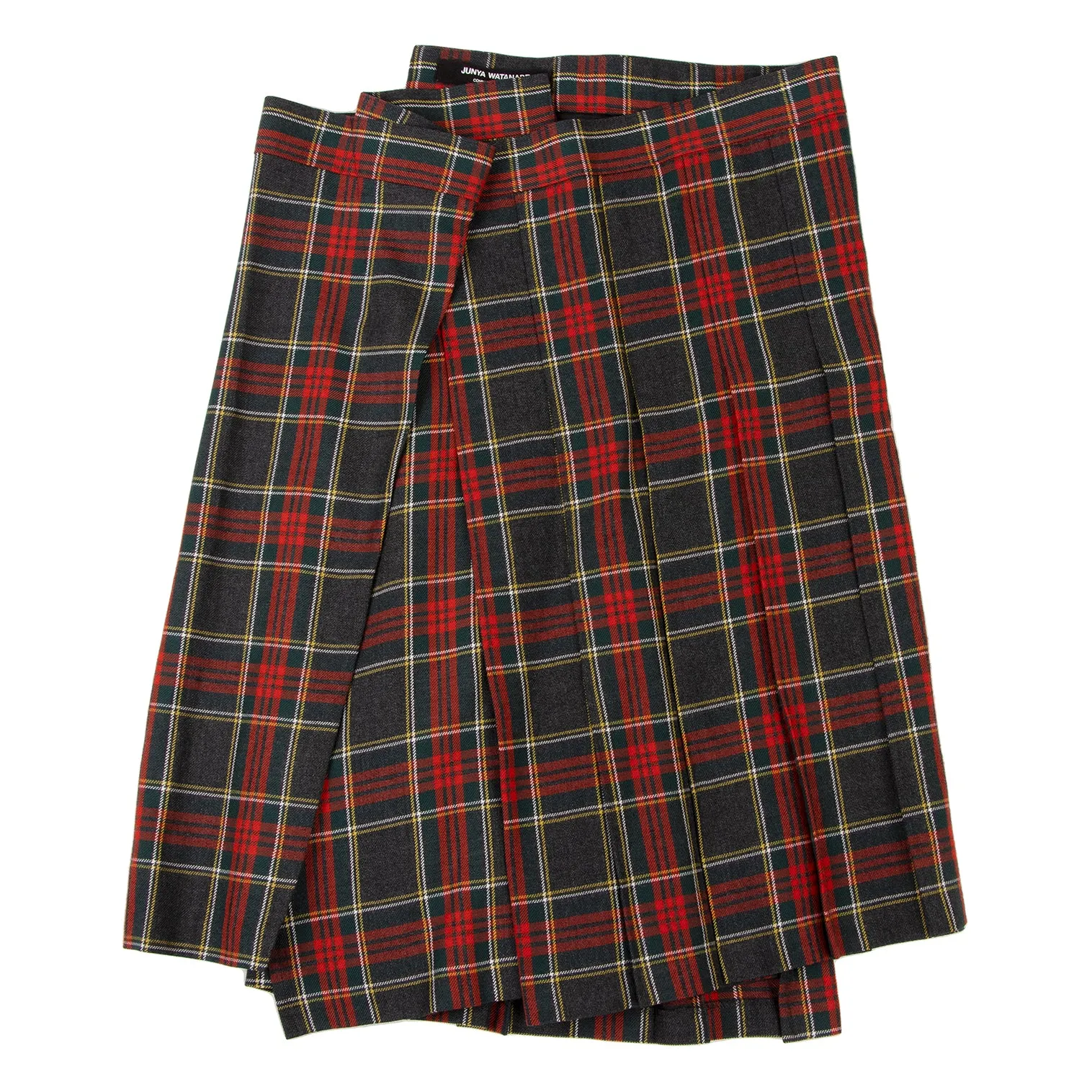 COMME des GARCON JAPAN. JUNYA WATANABE PLAID Wool Pleated Check Pants Skirt