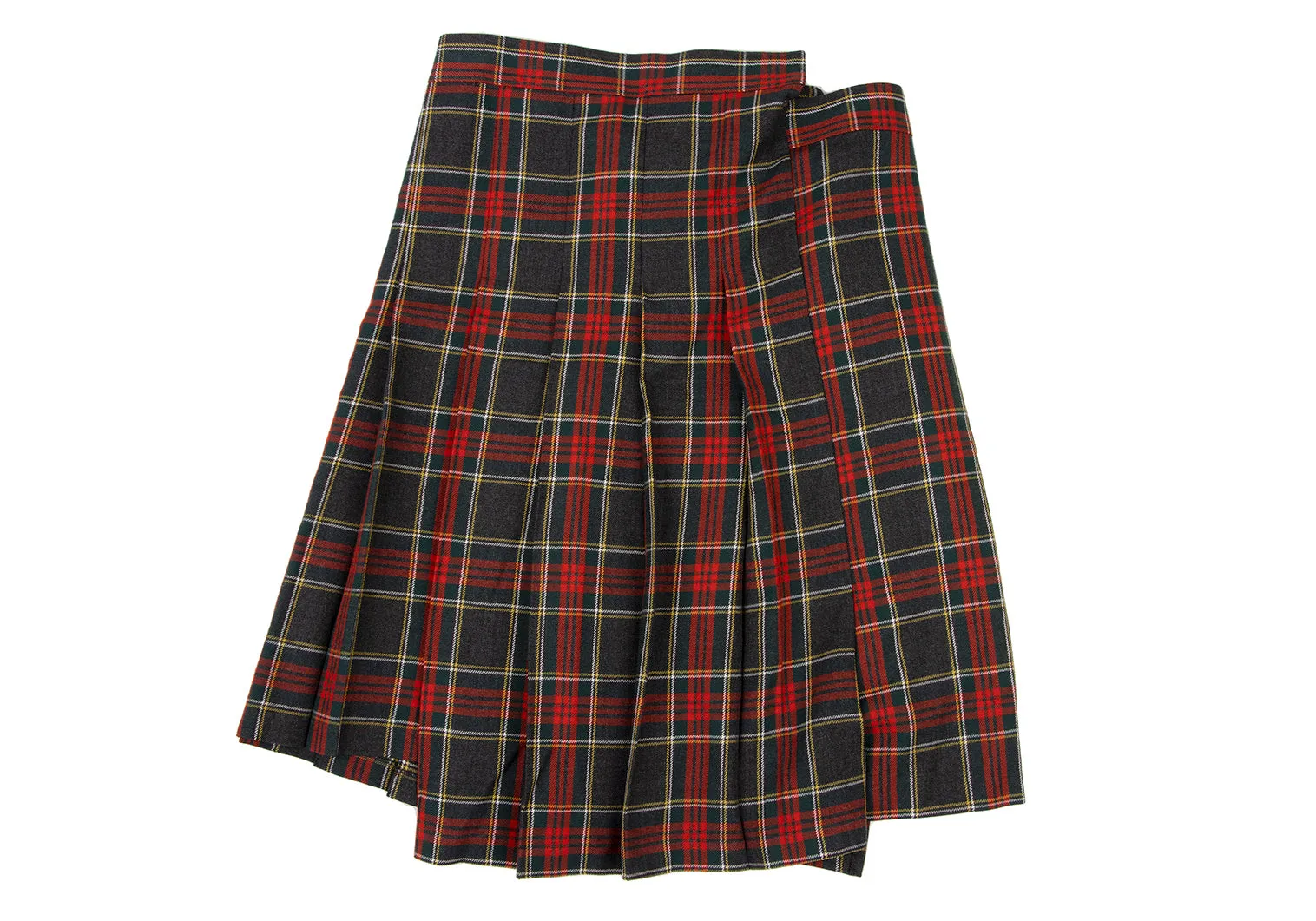 COMME des GARCON JAPAN. JUNYA WATANABE PLAID Wool Pleated Check Pants Skirt