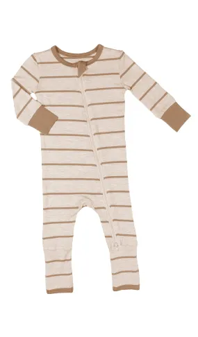 Convertible Romper - Mocha Stripe