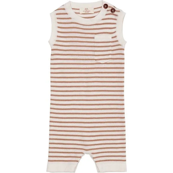 Copenhagen Colors Cream/Natural Comb. Strik Romper Stripe