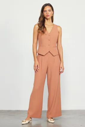 Corey Recyled Wide Leg Pants - Hazelnut