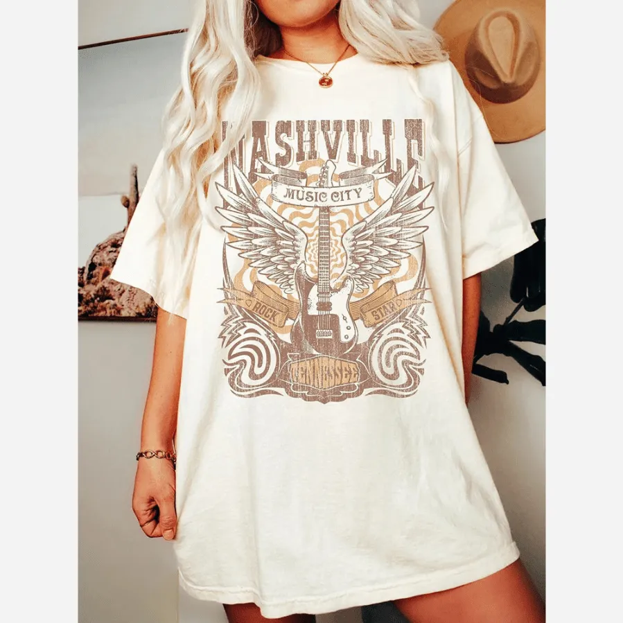 Country Music Nashville Print Shirt