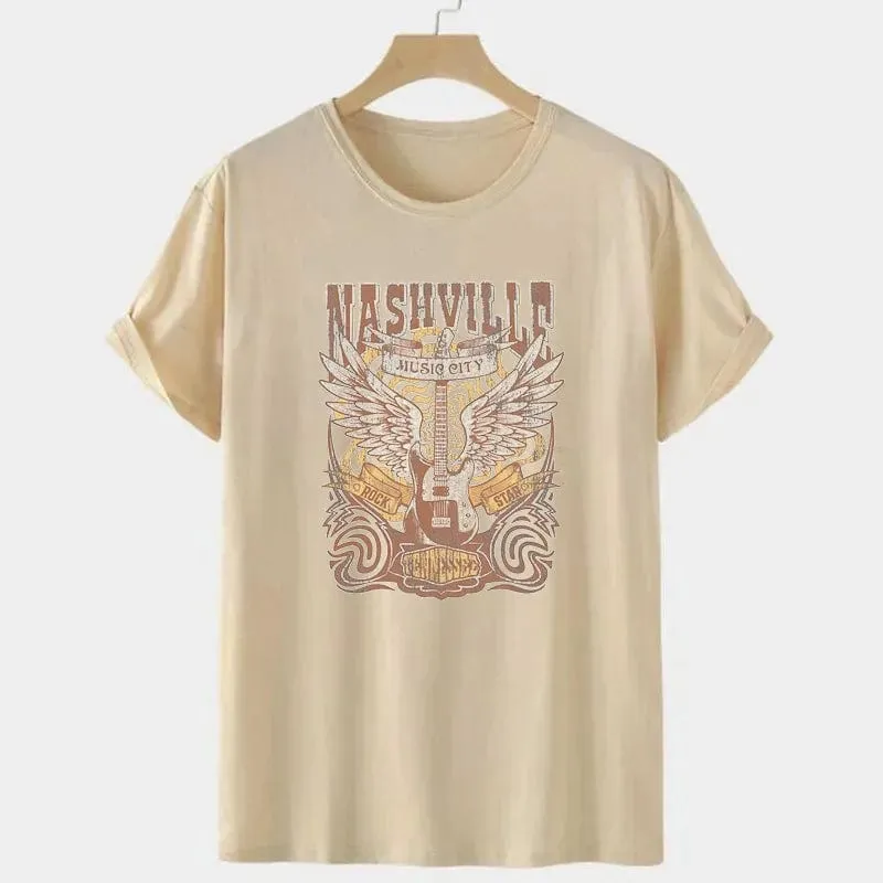 Country Music Nashville Print Shirt