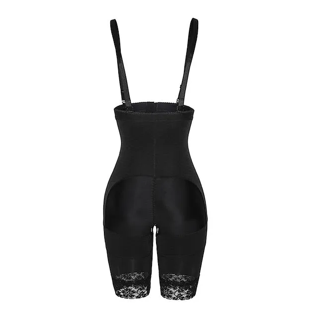 Cross-border Elastic Mesh Body Sculpting Pants High Waist Abdomen Hip Lift Pants Lace Open Crotch Body Shaper