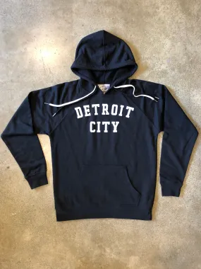 Detroit City Lightweight Hooded Pullover / White   Black / Unisex