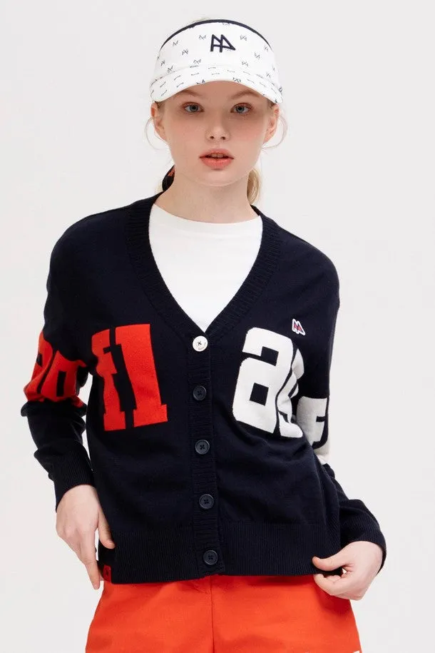 DF Navy BigLOGO Knit Cardigan (DWSW2B311N3)