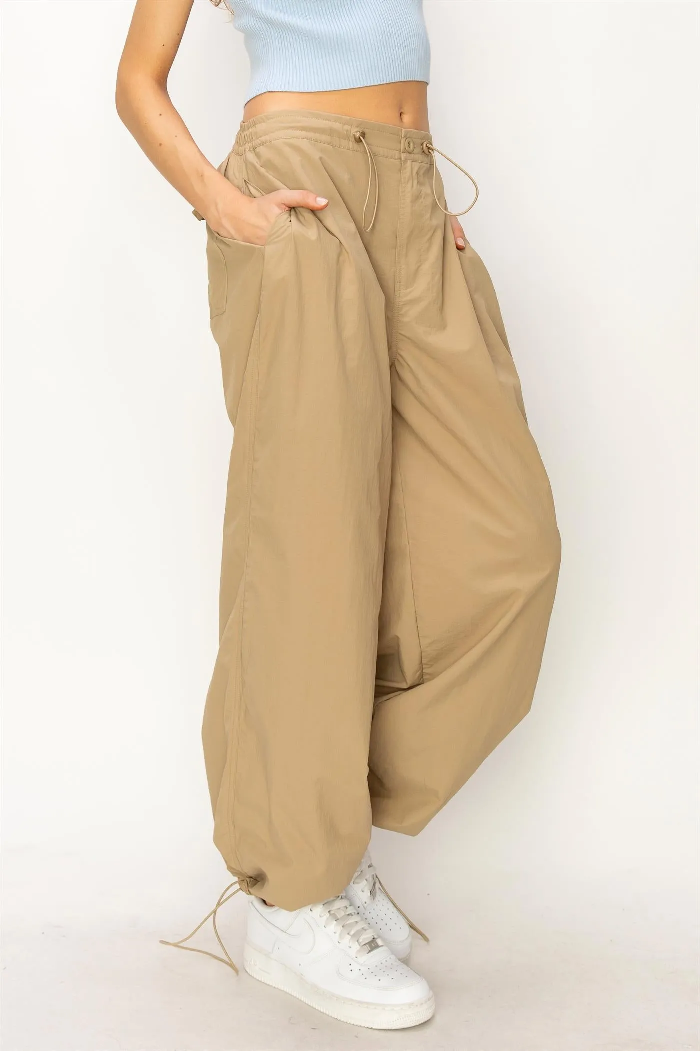 DZ24C114-High-waist Parachute Pants