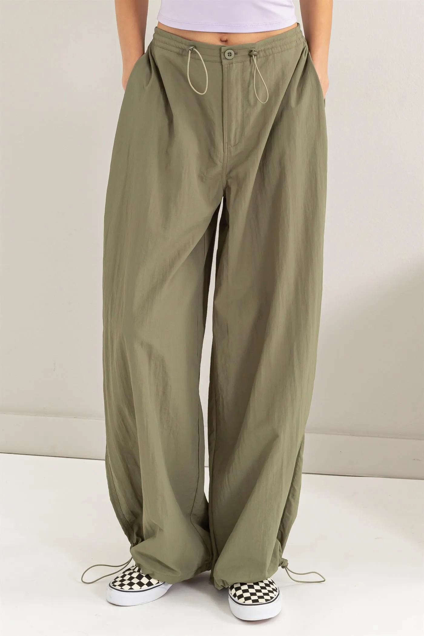 DZ24C114-High-waist Parachute Pants