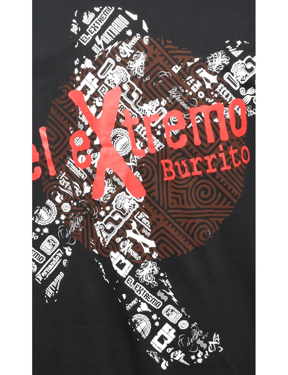 El Extremo Burrito Printed T-shirt - XL