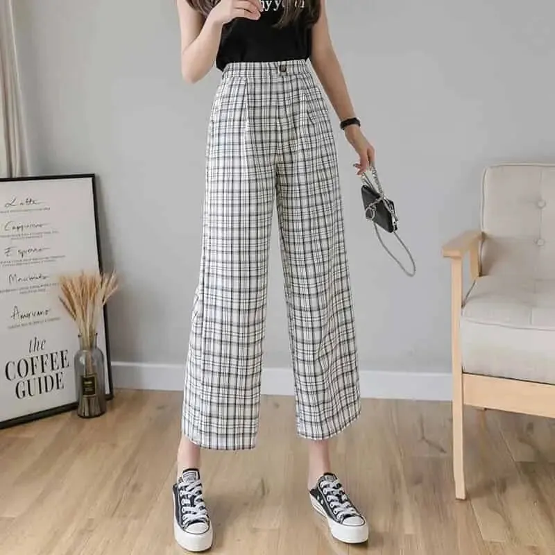 Elasticity Contrast Loose High Waist Jogging Pant