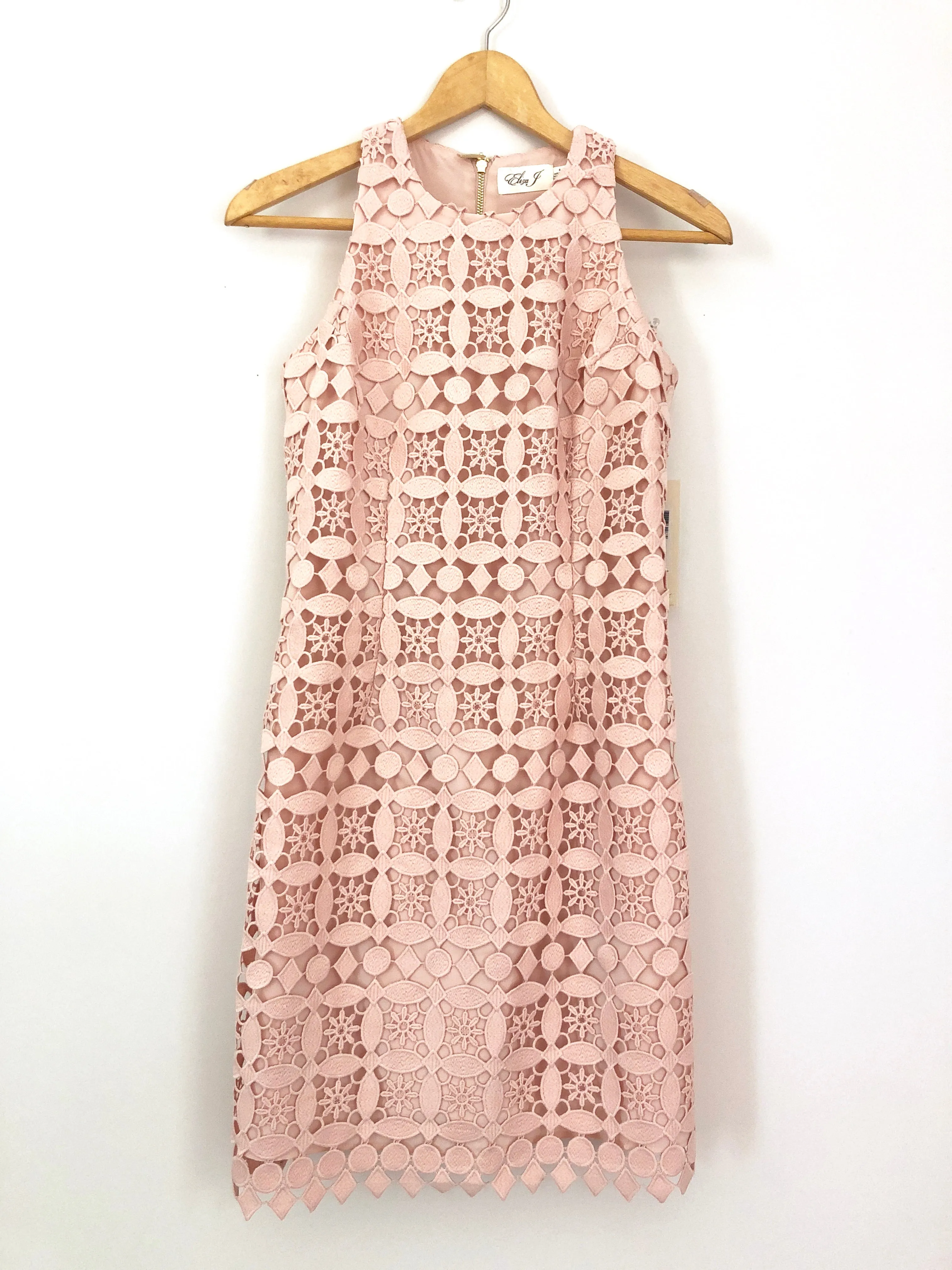 Eliza J Blush Lace Racerback Dress NWT- Size 0