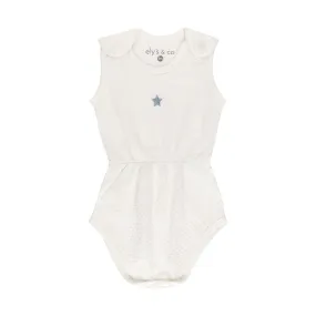 Ely's & Co Embroidered Heart and Star Collection- Star/Ivory - Romper