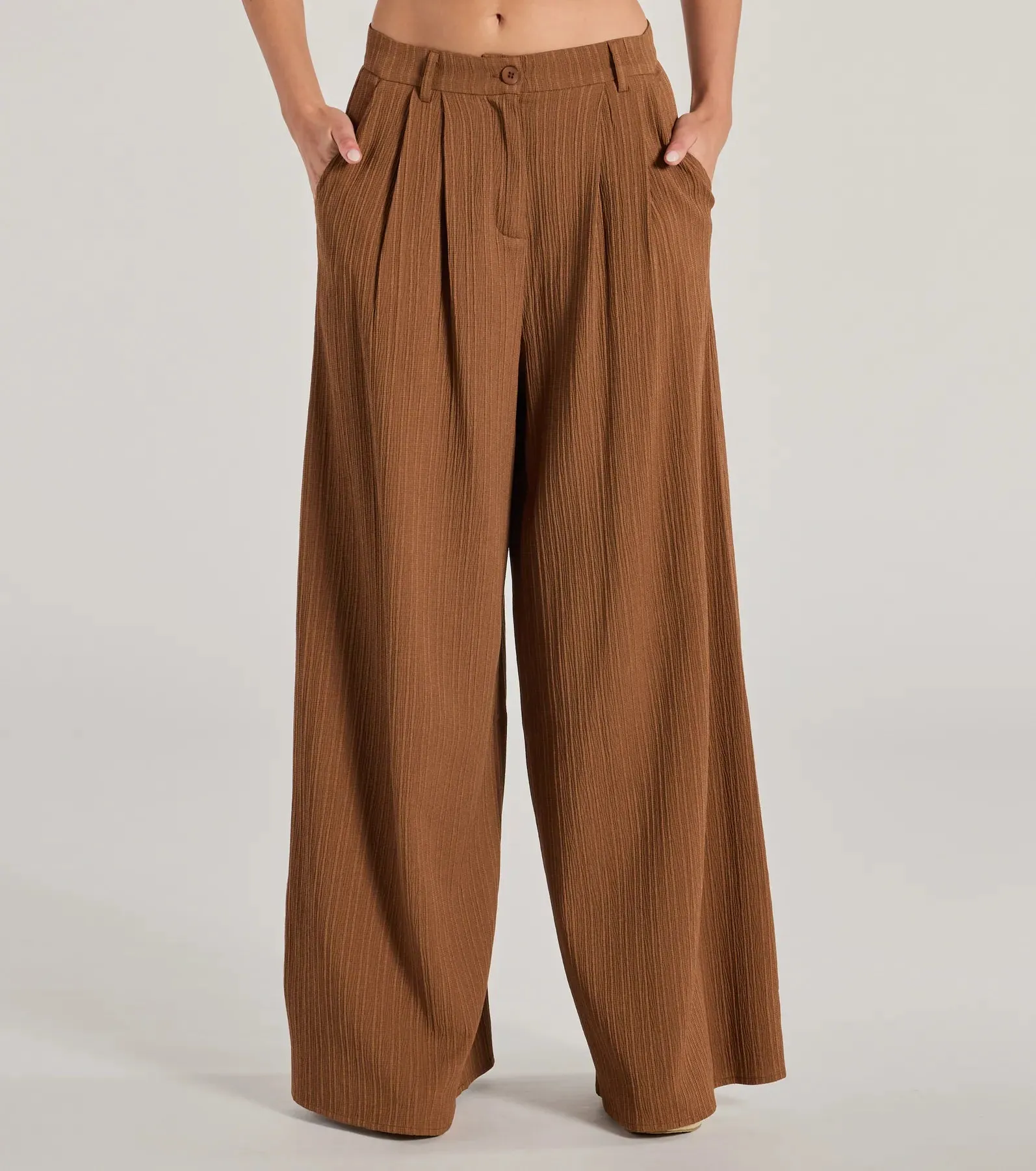 Endless Vacay High Rise Wide-Leg Trouser Pants