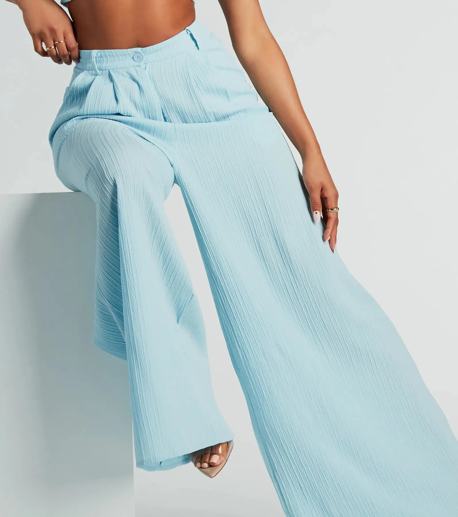 Endless Vacay High Rise Wide-Leg Trouser Pants