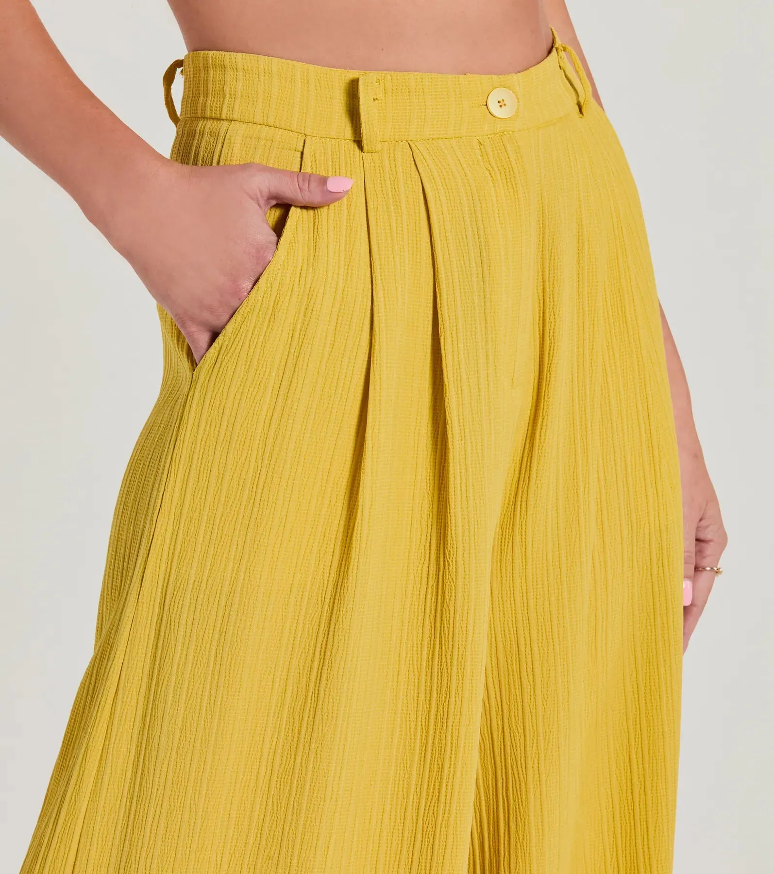 Endless Vacay High Rise Wide-Leg Trouser Pants