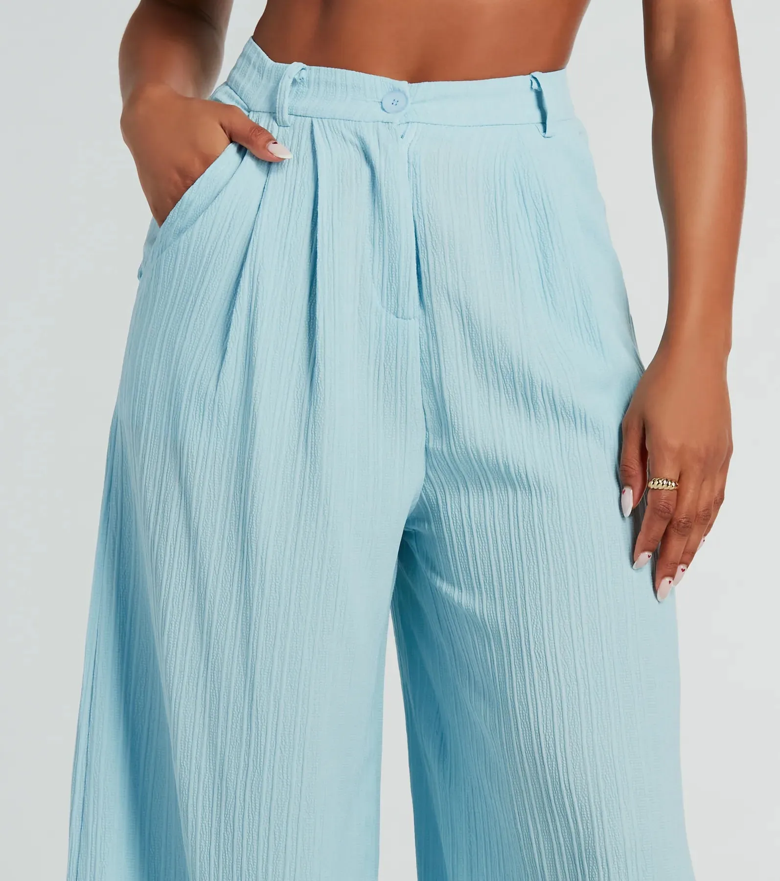 Endless Vacay High Rise Wide-Leg Trouser Pants