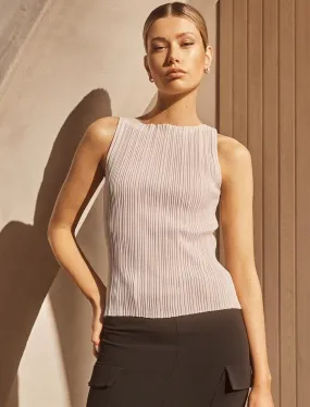 Evie Boat Neck Knit Tank Top