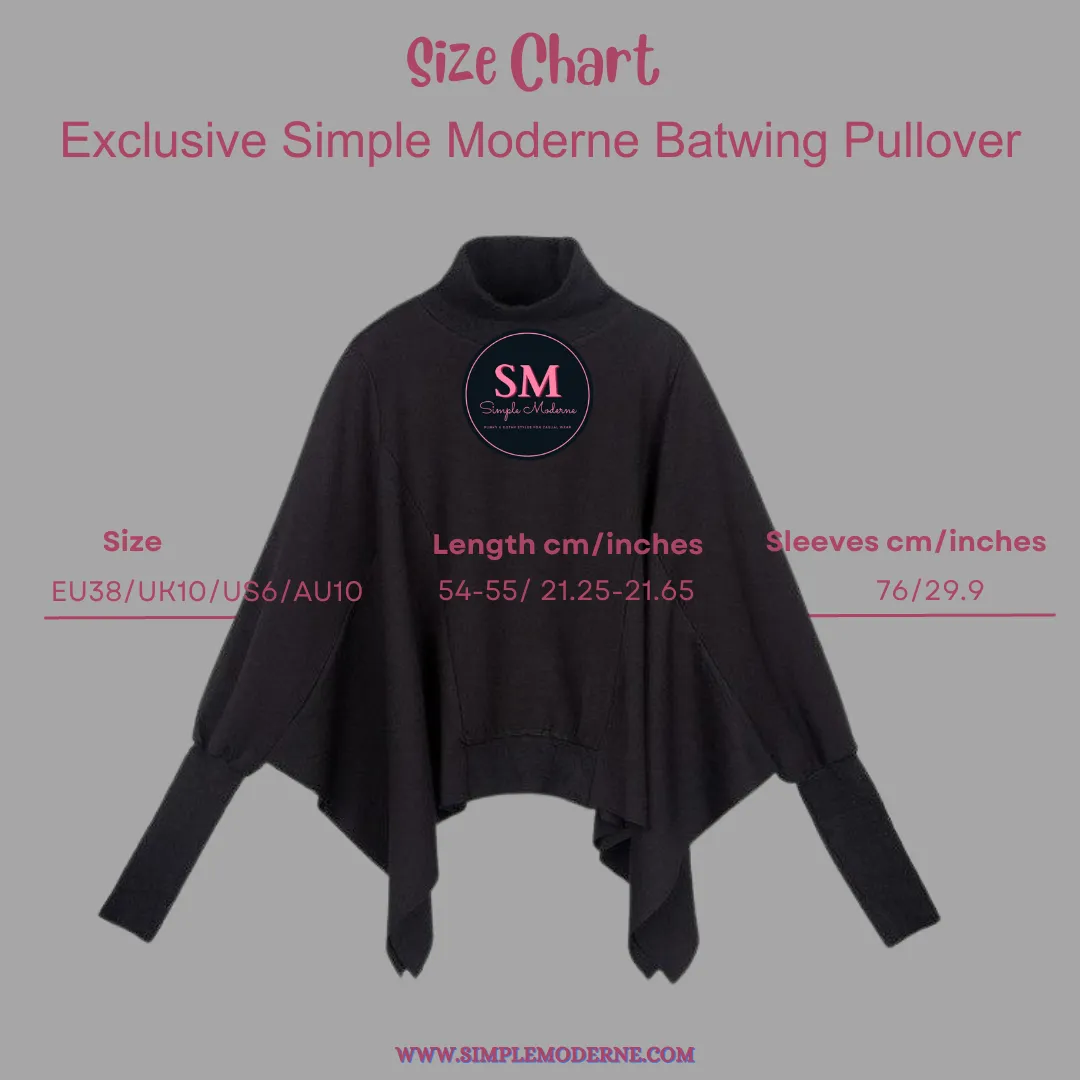 Exclusive Simple Moderne Batwing Pullover