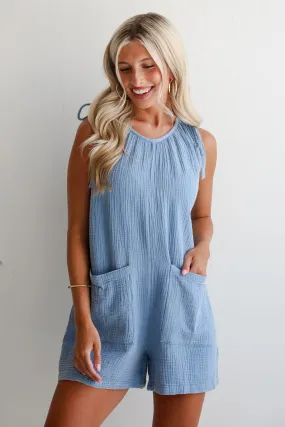 FINAL SALE - Essential Aspect Denim Linen Romper