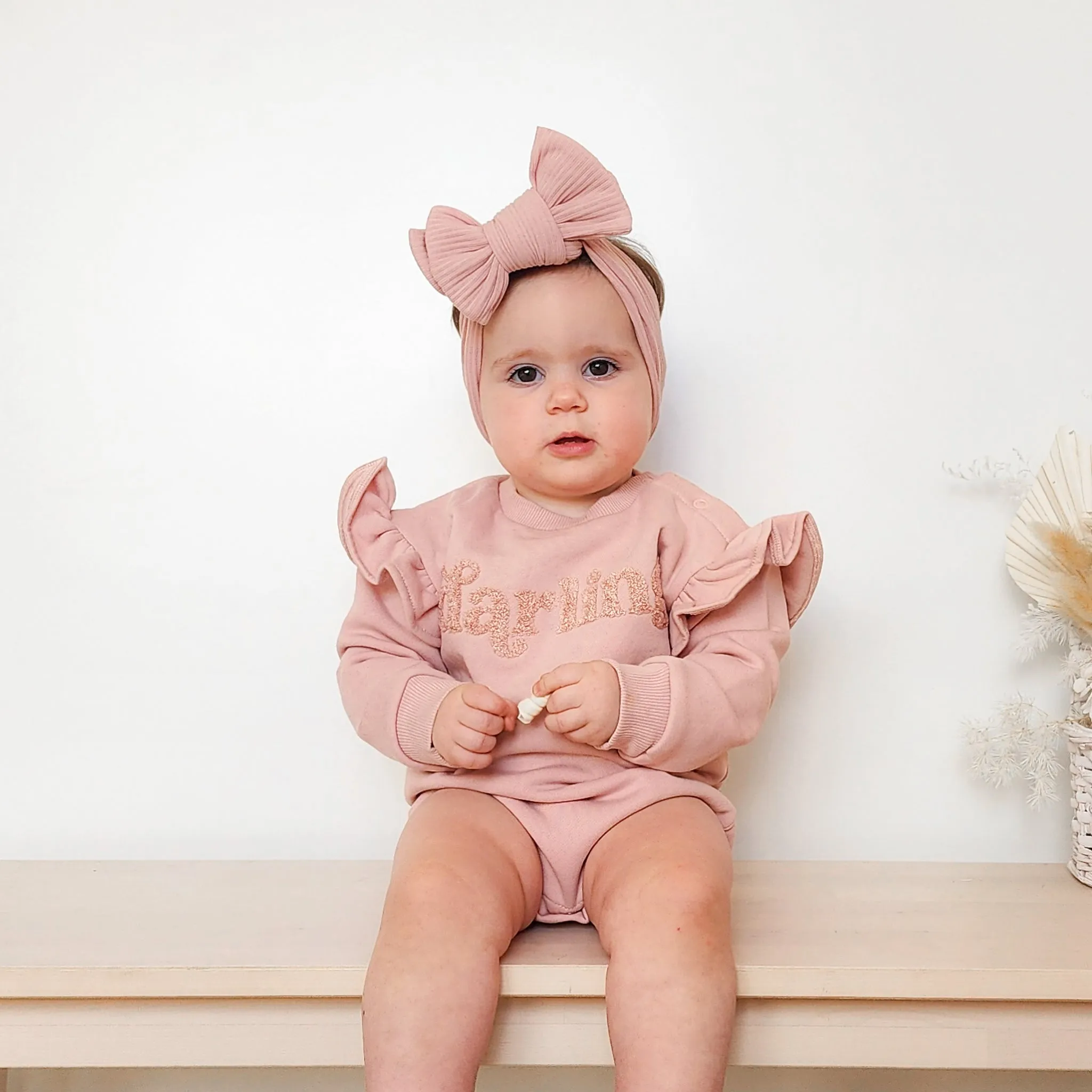 Fleece Flutter Romper - Darling