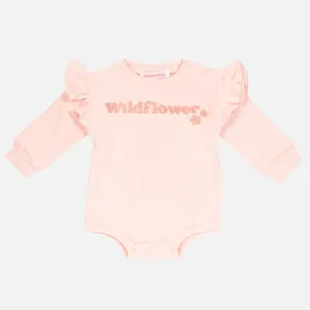 Fleece Flutter Romper - Wildflower