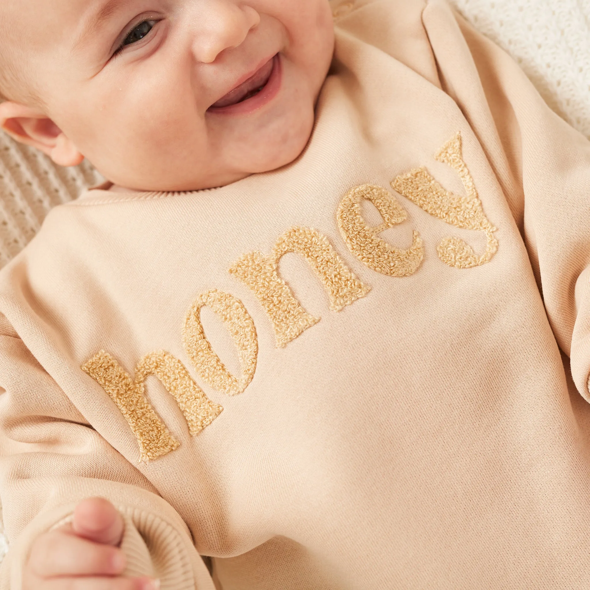 Fleece Jumper Romper - Honey