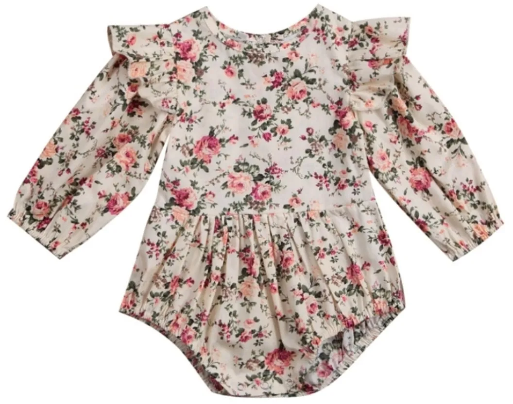 Floral Balloon Romper #100043