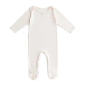 Footed Romper - Natural Pointelle