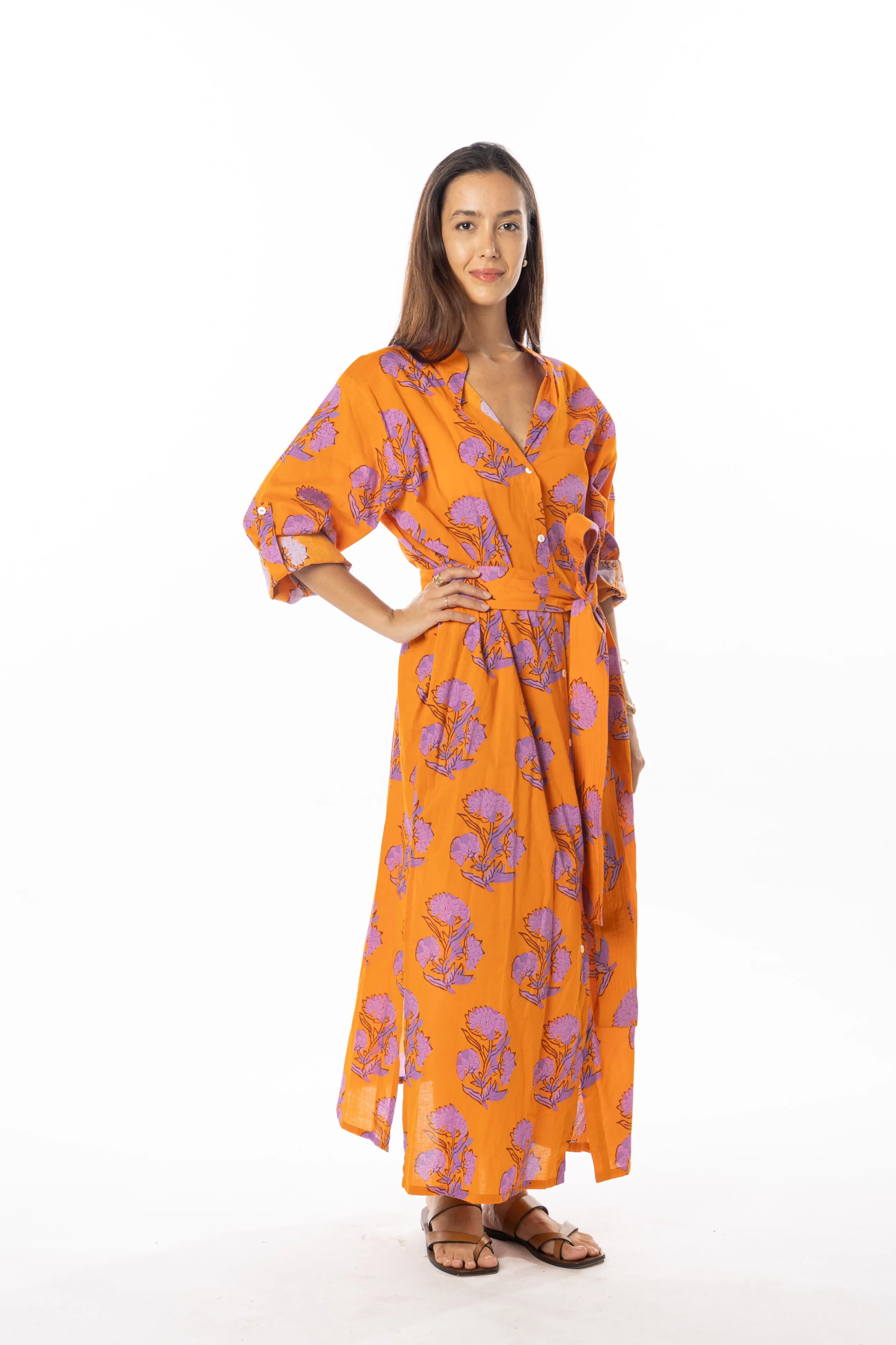 Gaby Dress Tunic. Orange