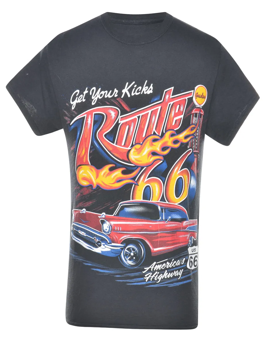 Get Your Kicks Route Printed T-shirt - S