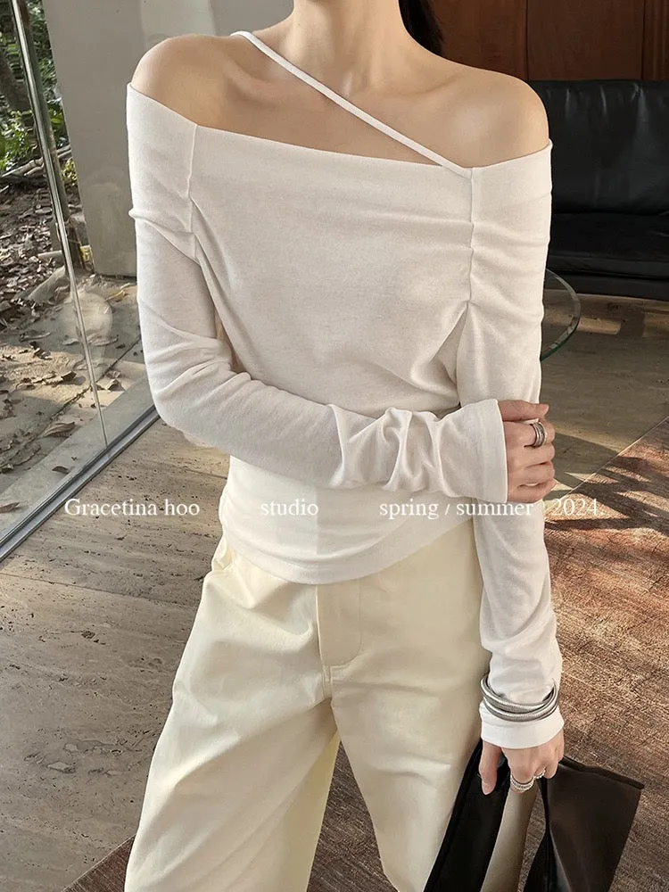 Gracetina Asymmetrical Knit Top