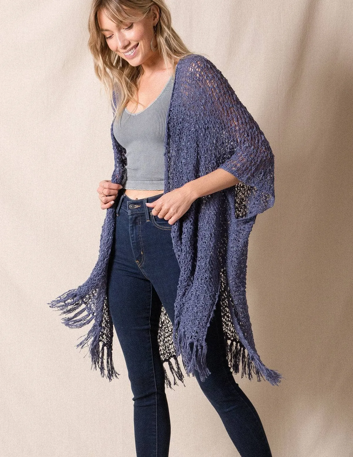 Handwoven Riva Poncho Wrap