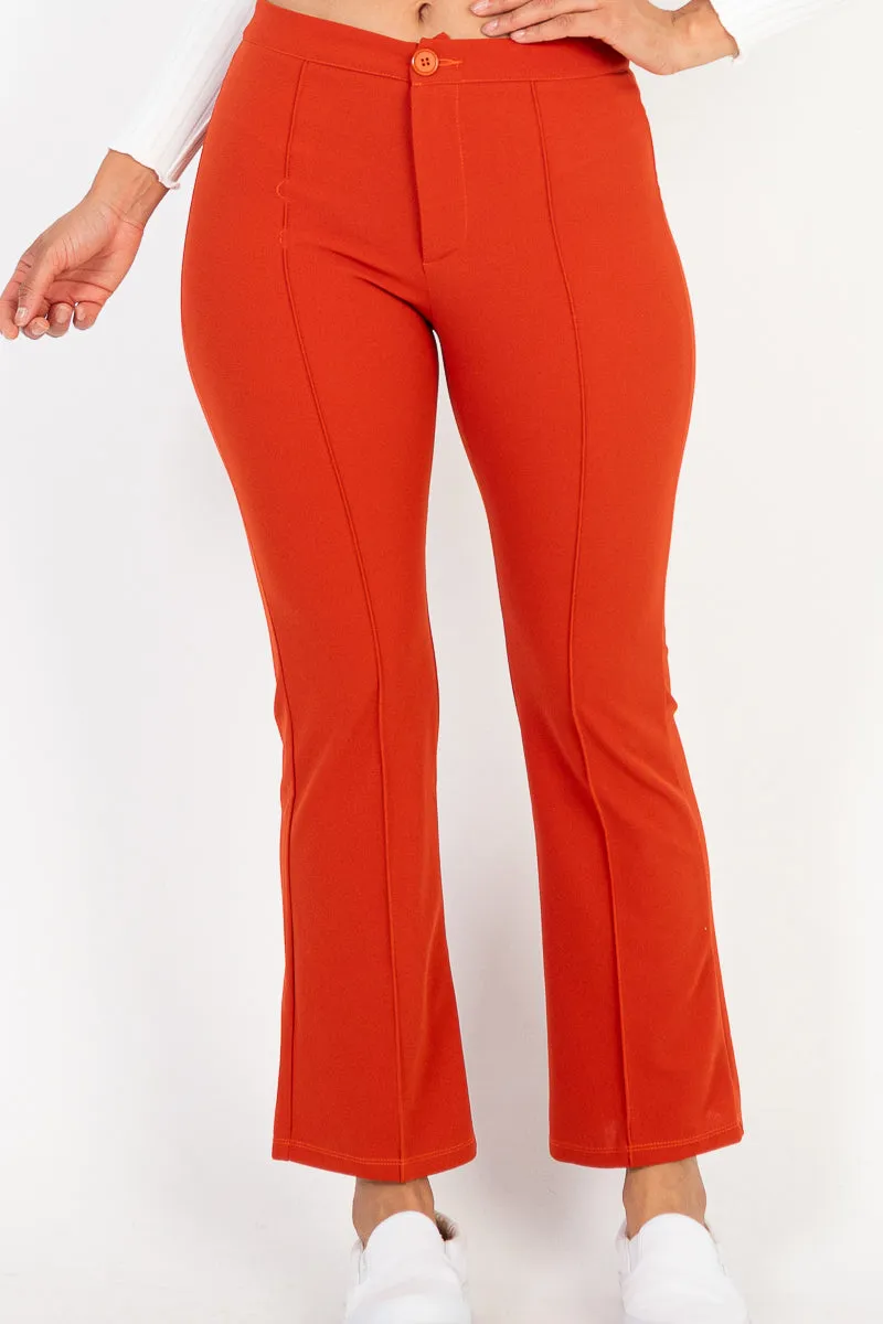 High Waist Knit Flare Pants