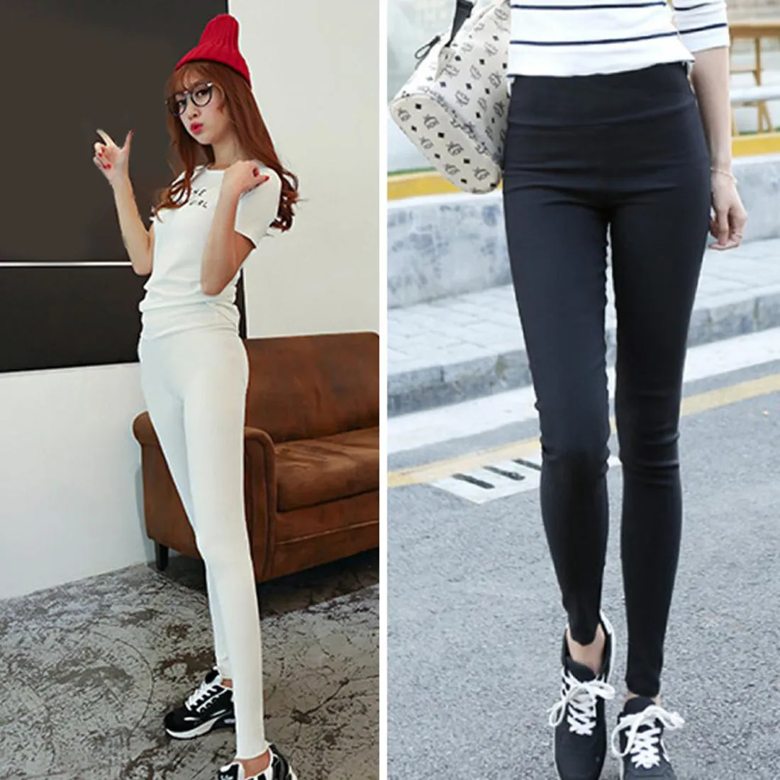 High Waist Pencil Stretch Skinny Long Pants