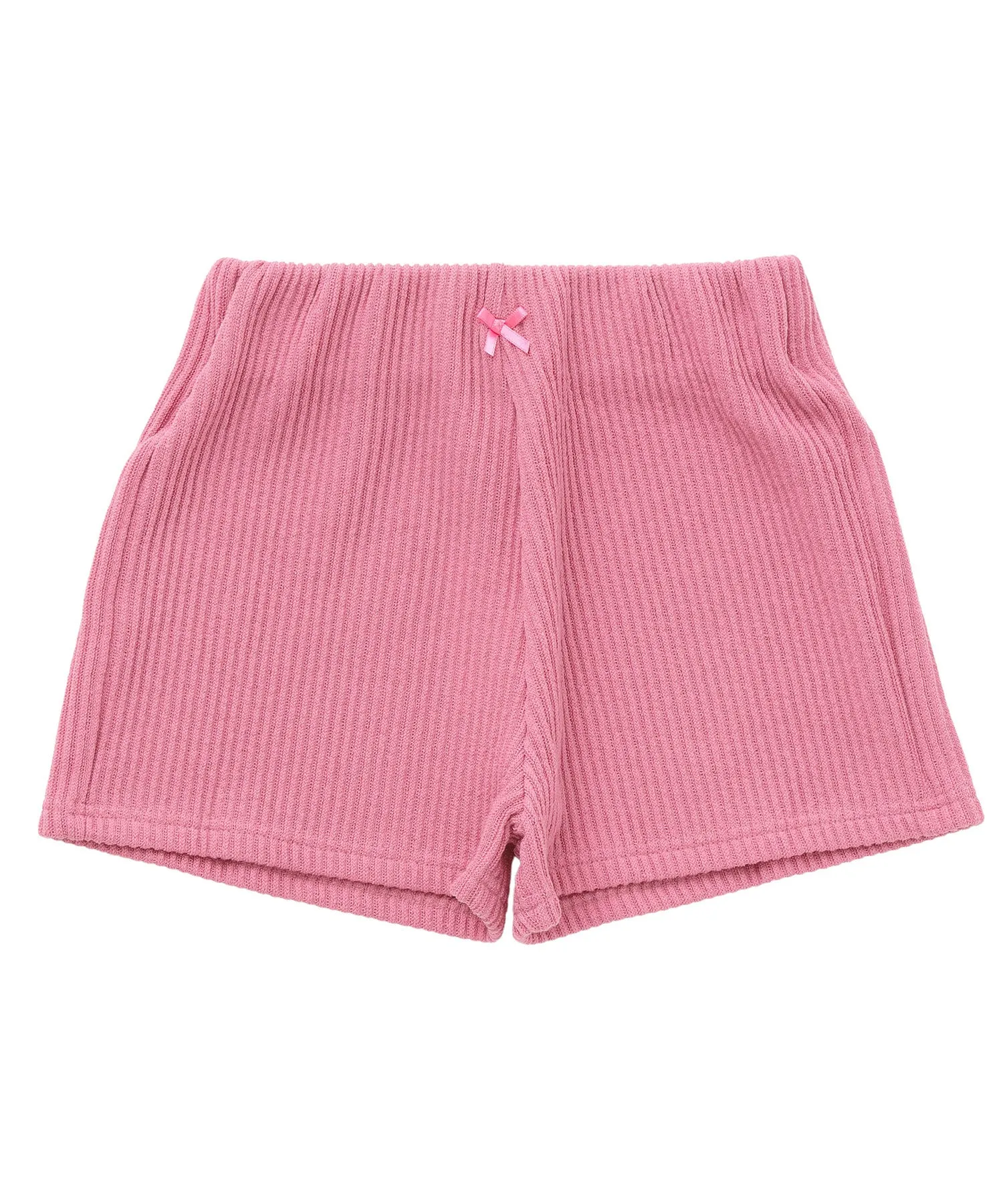 High waist rib short pants