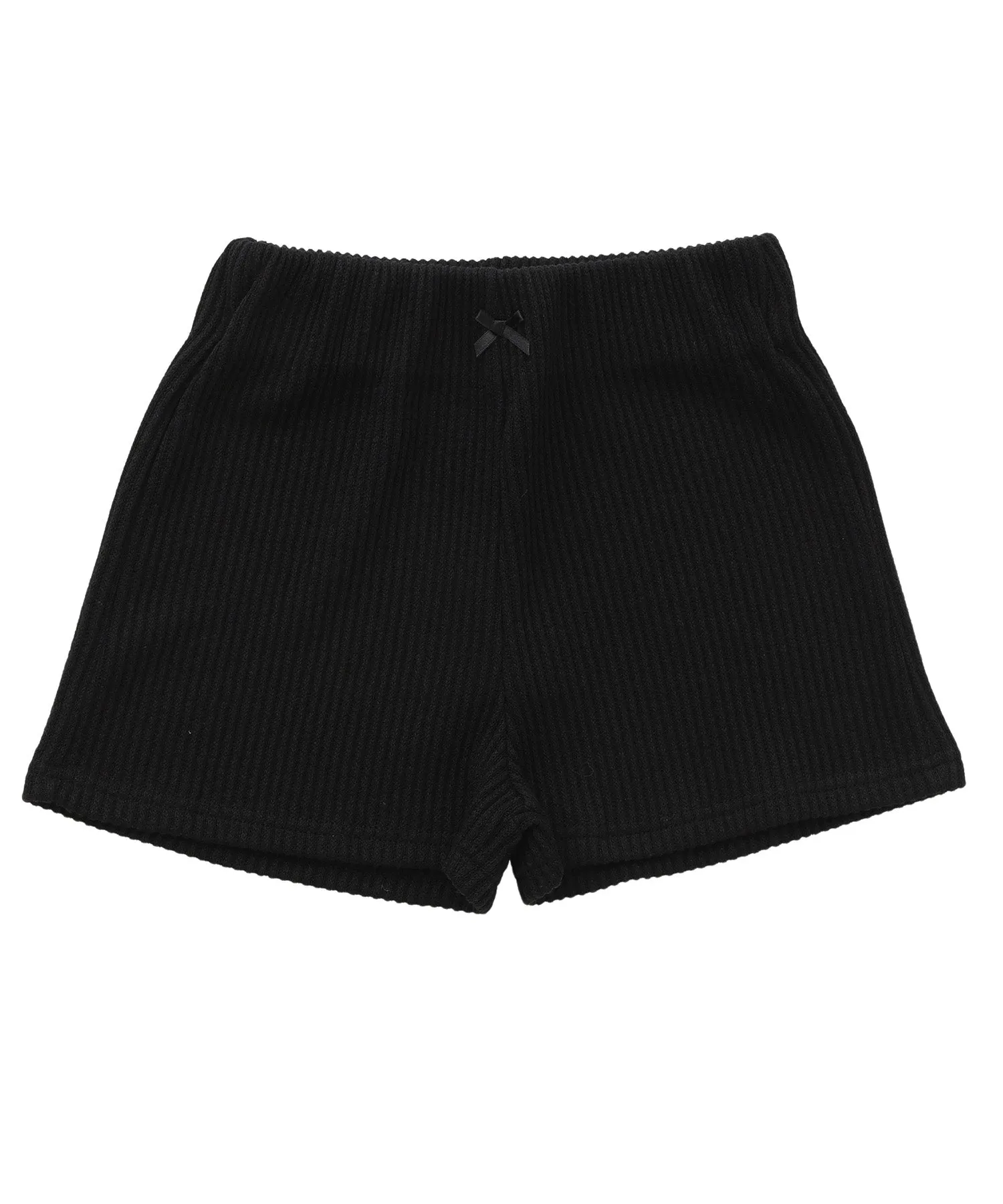 High waist rib short pants