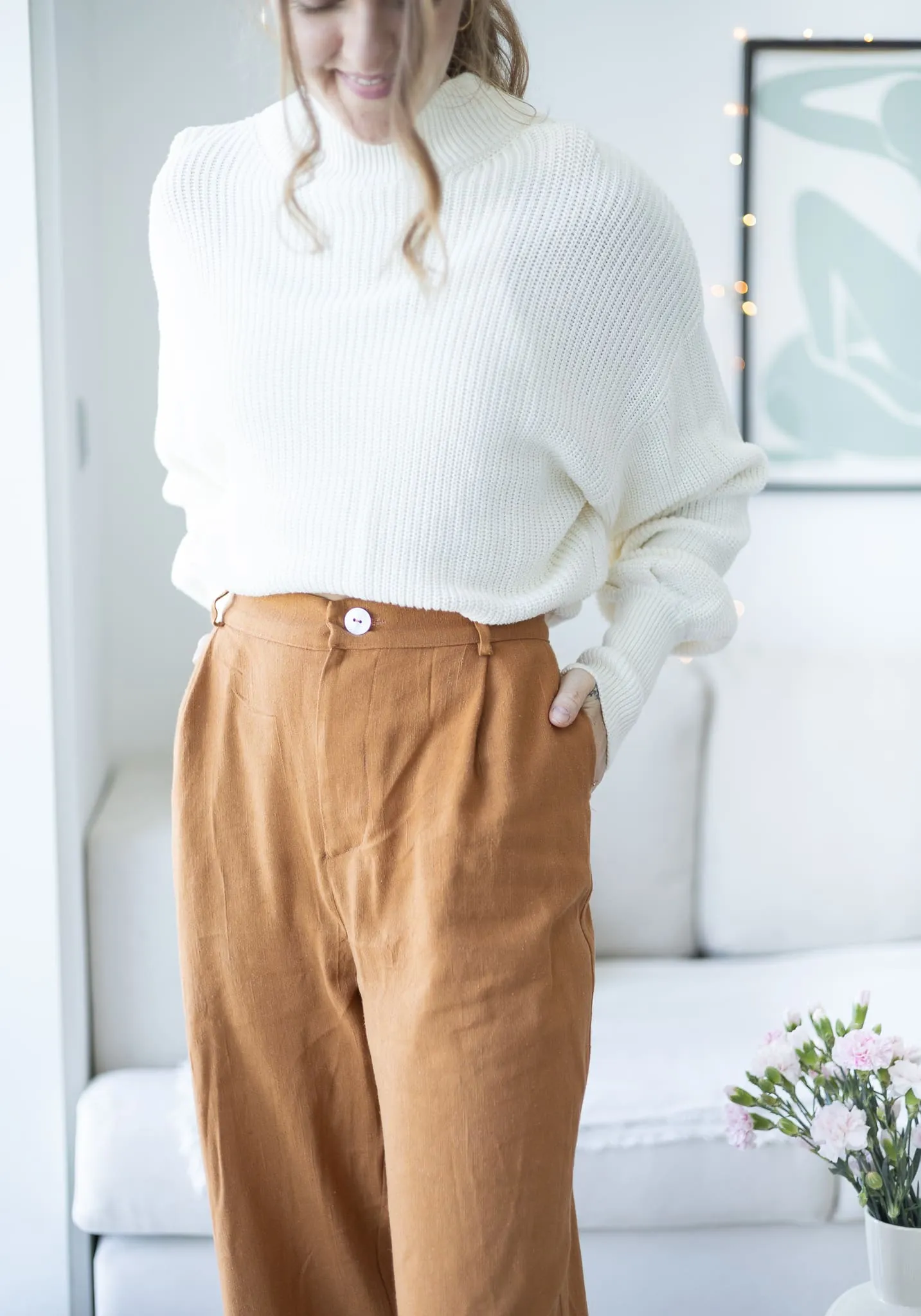 High Waist Tailored Trousers