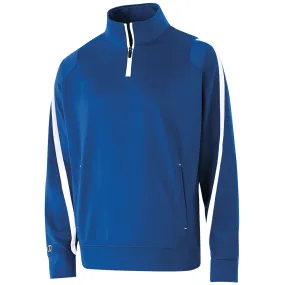 Holloway Men's Royal/White Quarter Zip Determination Pullover