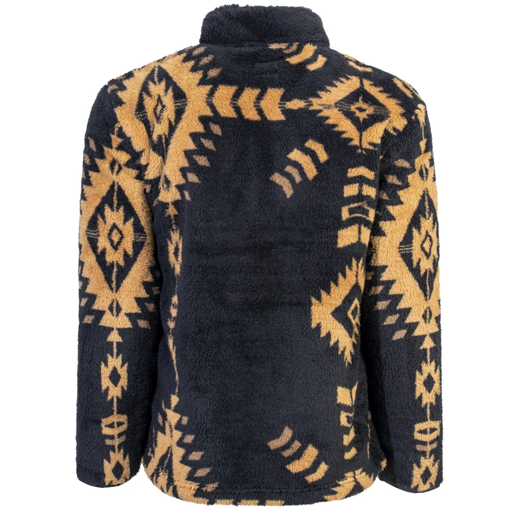 Hooey Men's Black and Tan Fleece Pullover