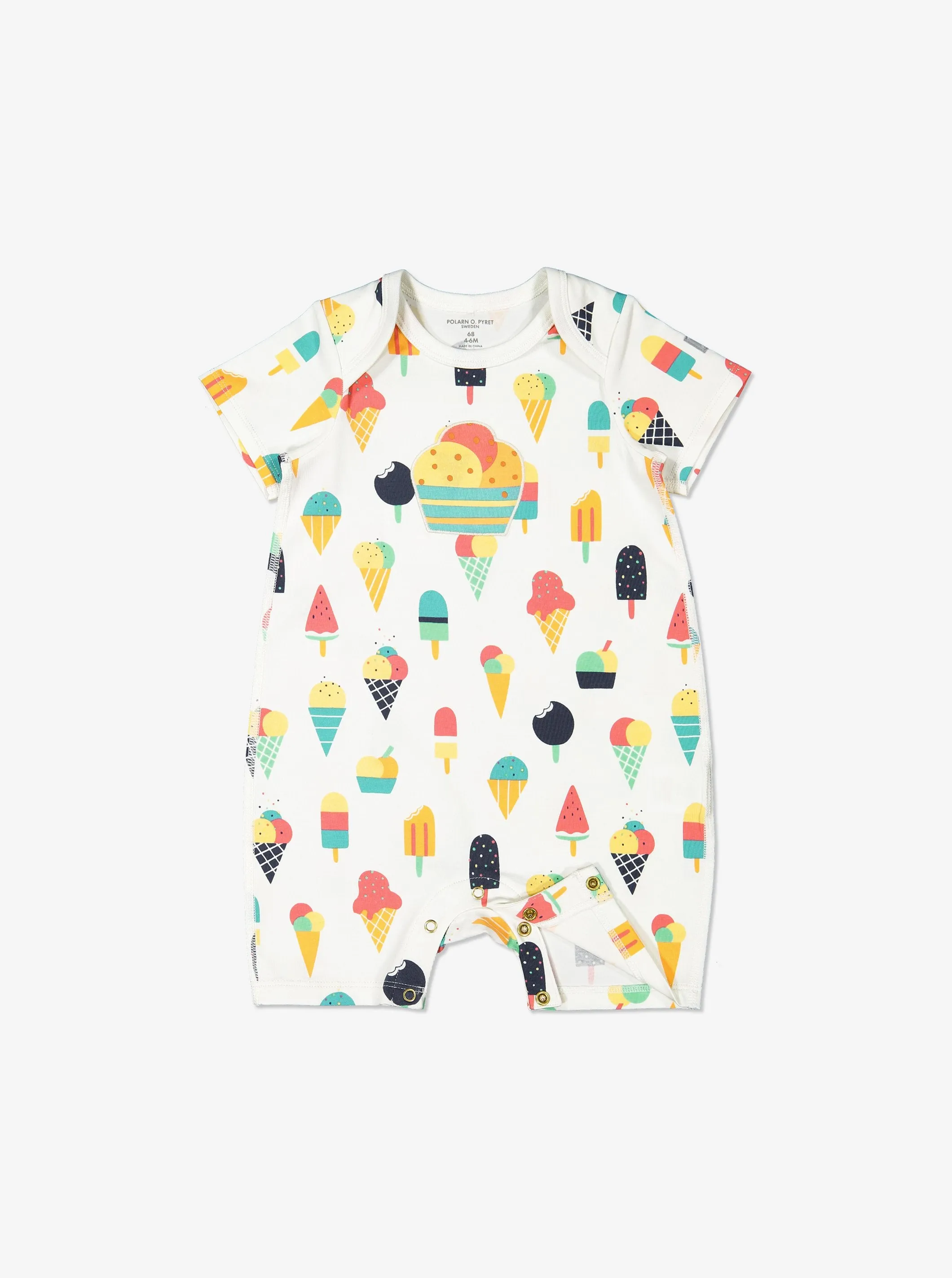 Ice Cream Print Baby All-in-one