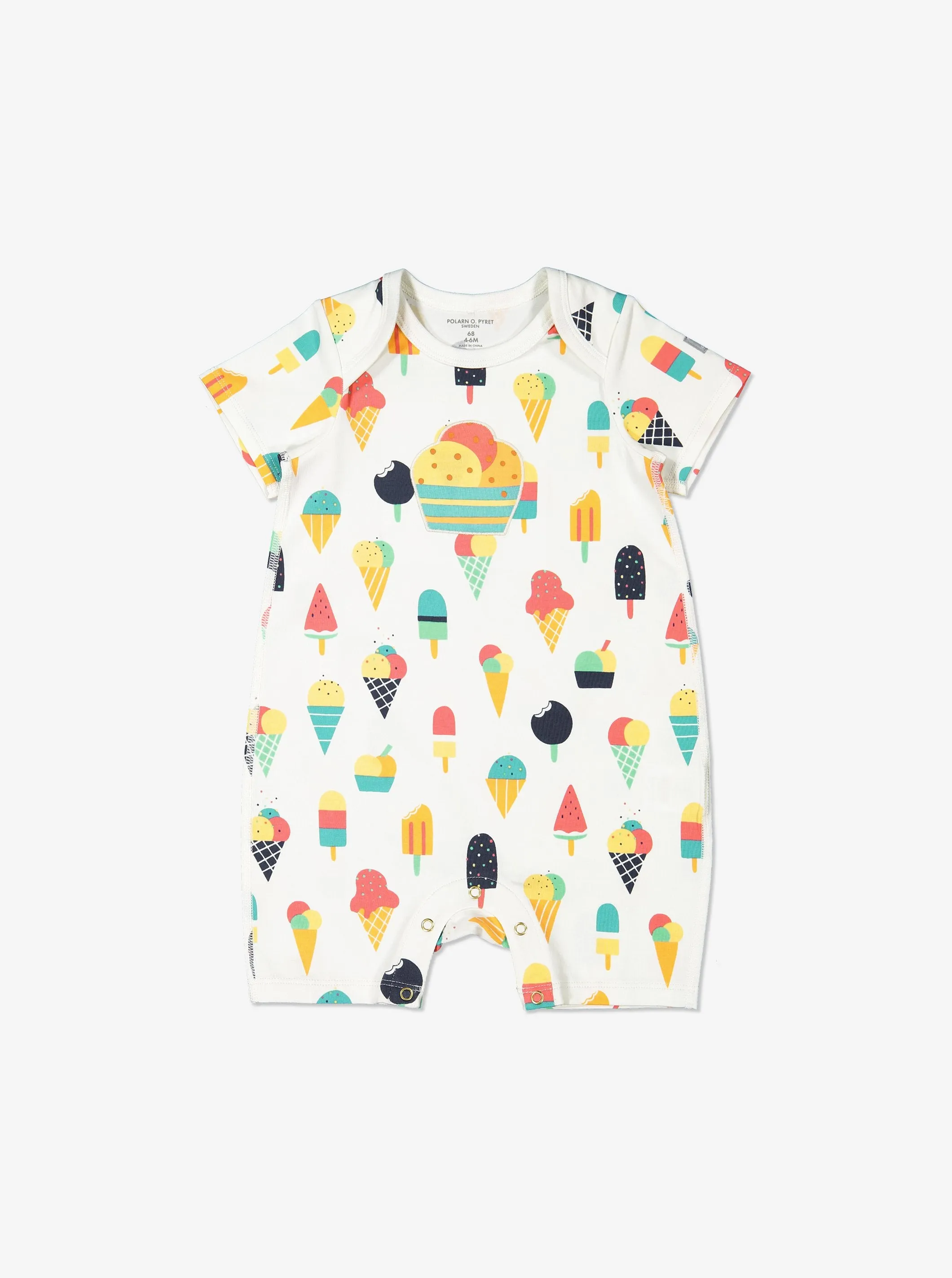 Ice Cream Print Baby All-in-one