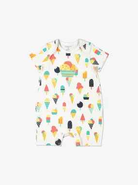 Ice Cream Print Baby All-in-one