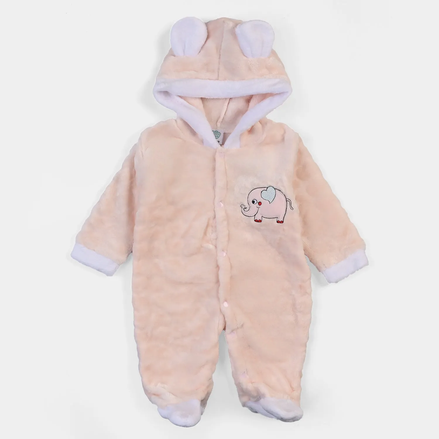 Infant Boys Velour Romper - Light Pink