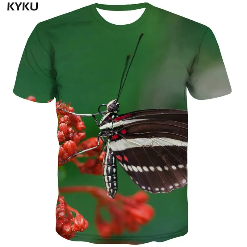 insect tshirt Print clothes plant art costume men Casual beautiful