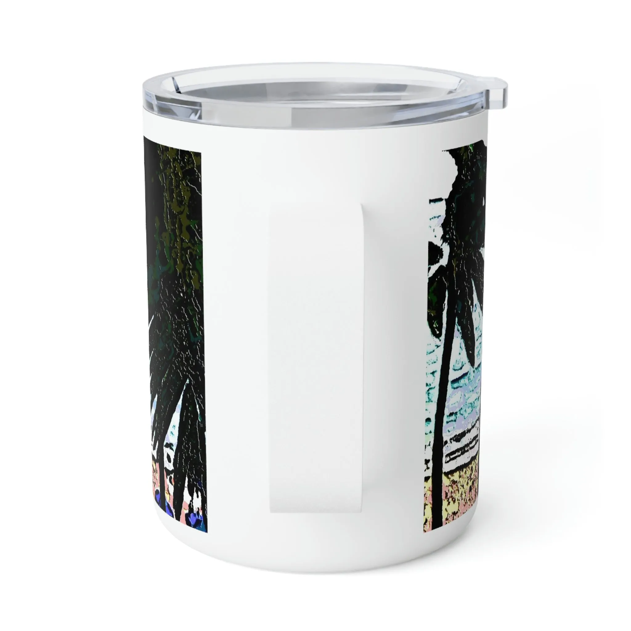 Insulated Coffee Mug, 10oz ... "A Beautiful Beach Amongst The Palms" ... The Outrigger Waikiki, Honolulu, Oahu ... Original Works ...