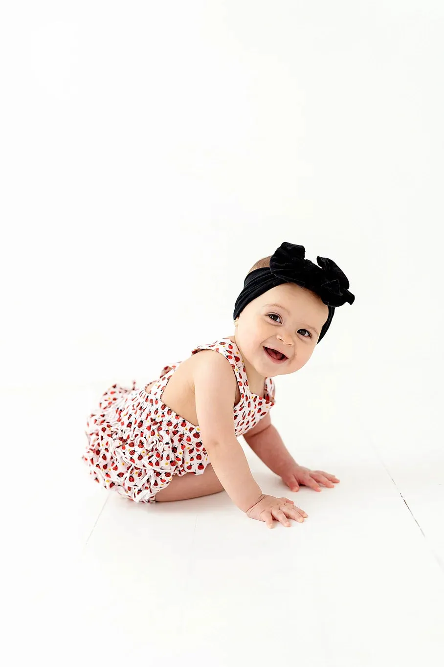 Isla Romper in Ladybugs