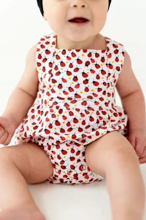 Isla Romper in Ladybugs