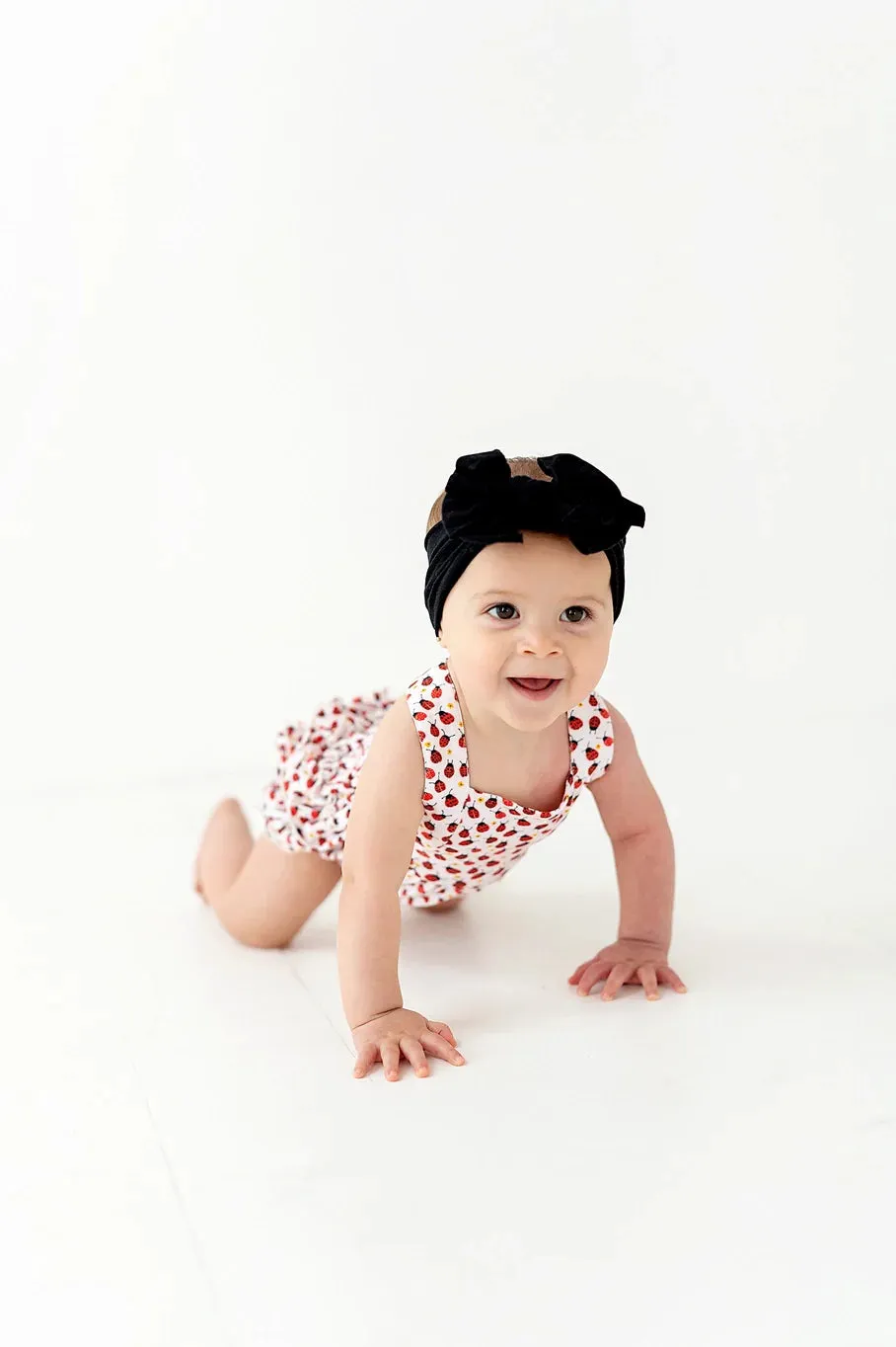 Isla Romper in Ladybugs