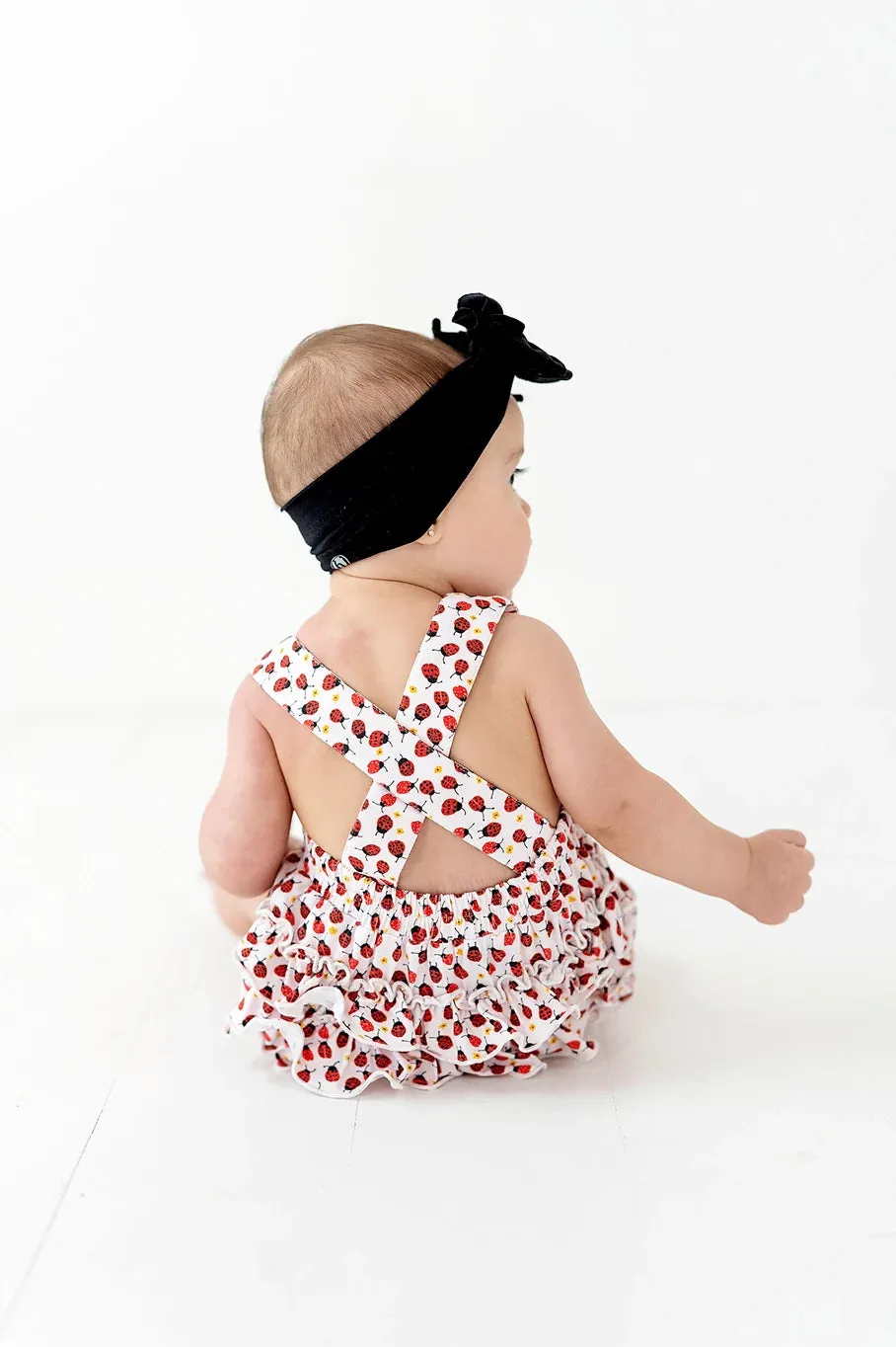 Isla Romper in Ladybugs