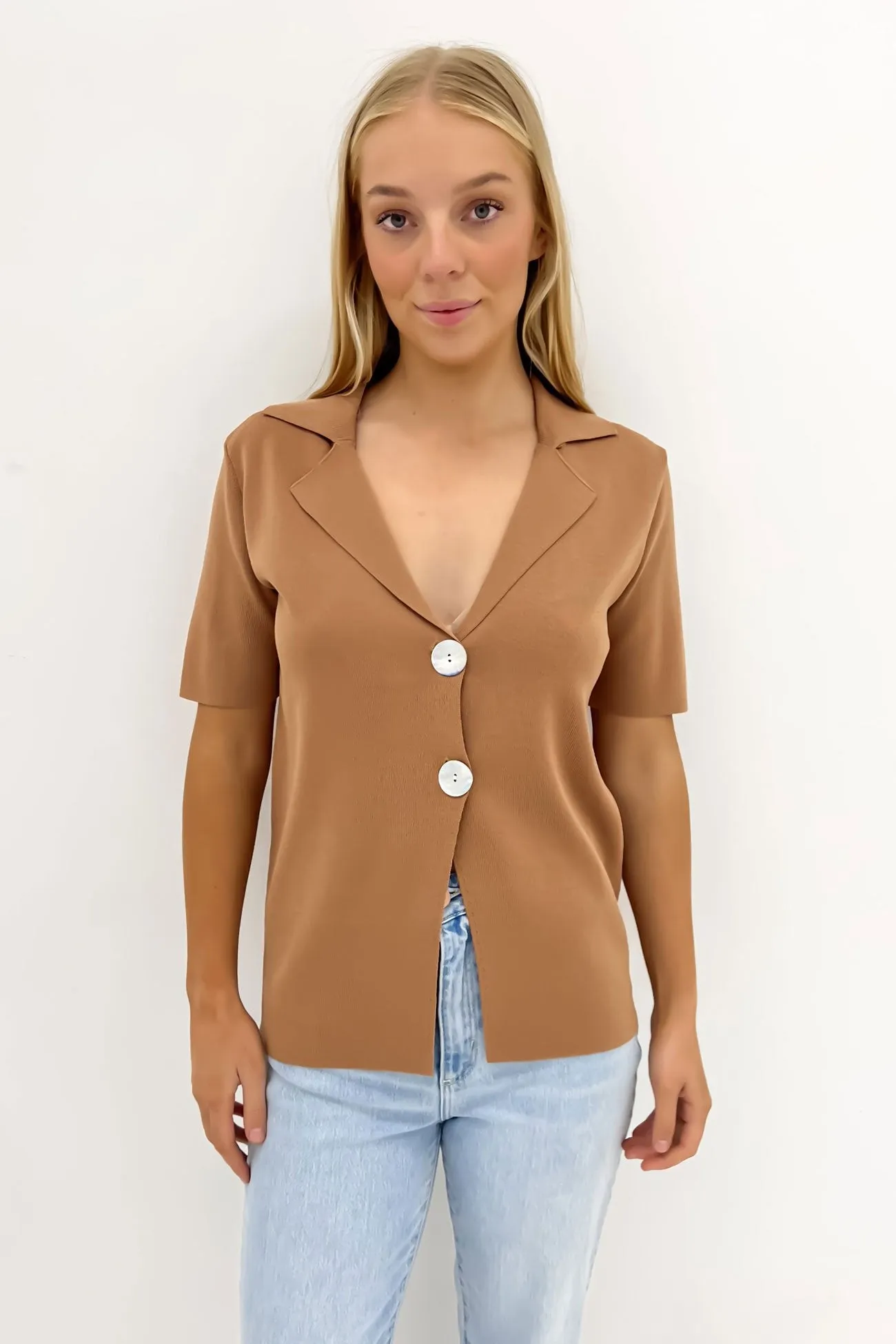 Jackson Knit Top Camel